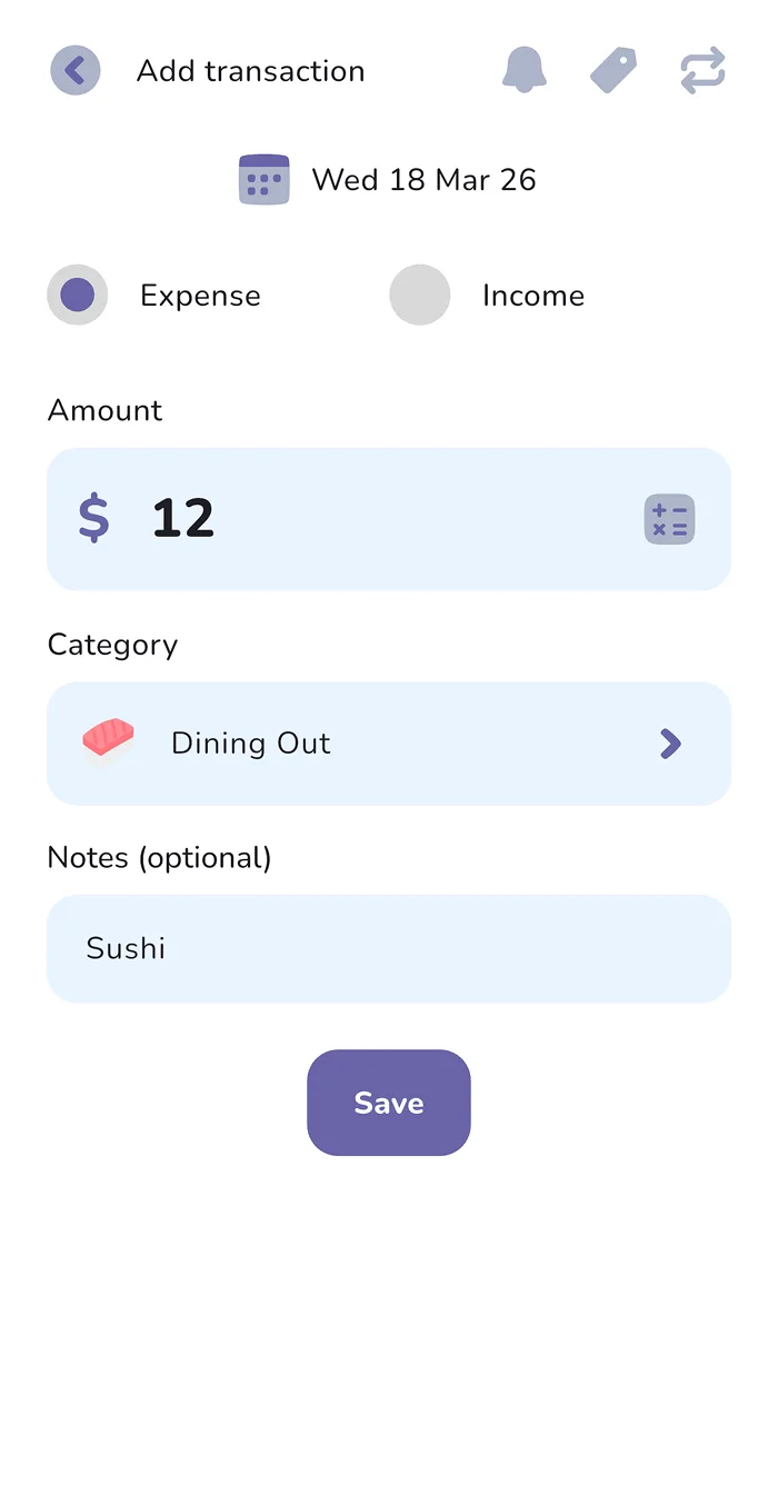Log a spend